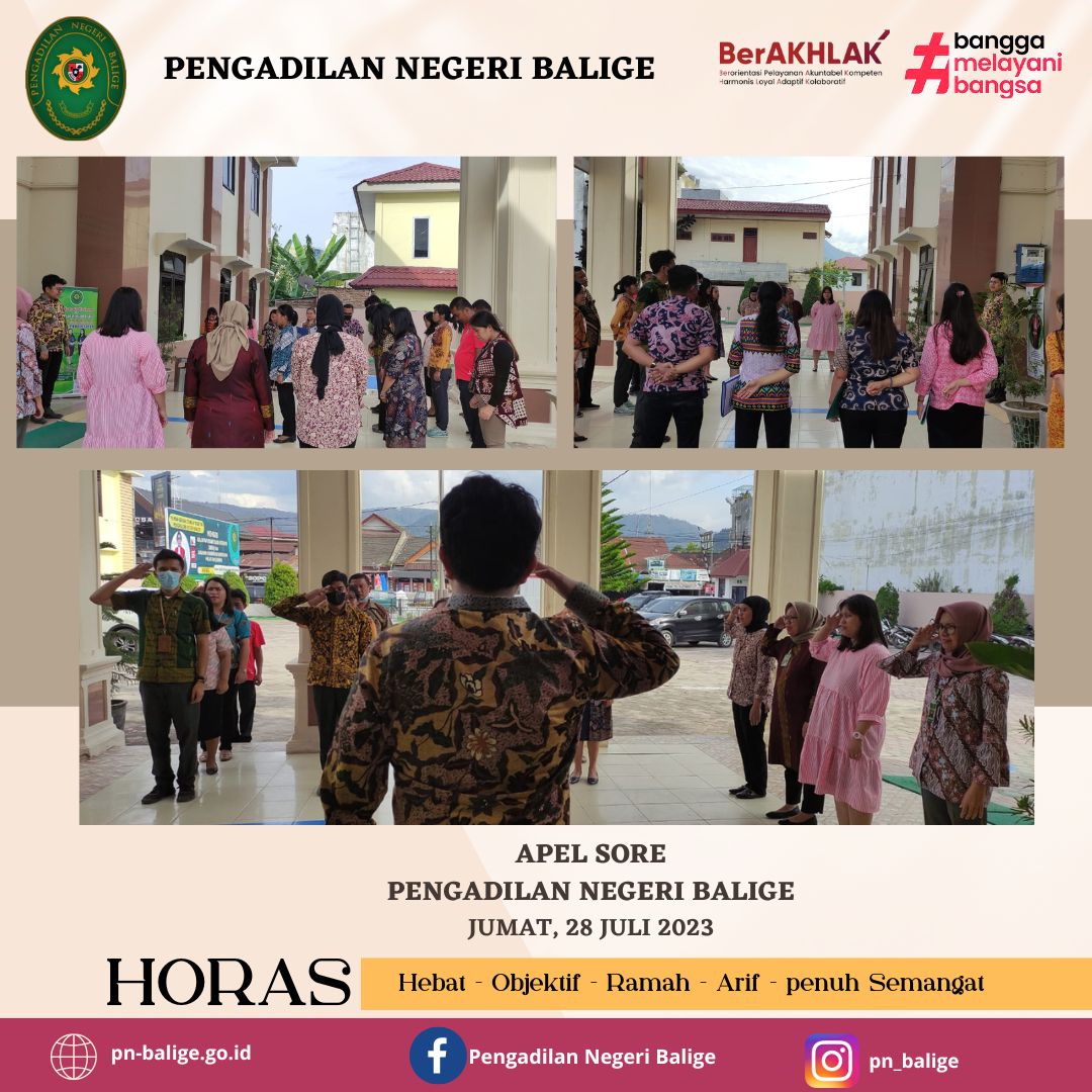 APEL SORE PN BALIGE PADA HARI JUMAT, 28 JULI 2023